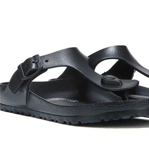 Birkenstock Women’s Essentials Gizeh Footbed Black Rubber Thong Sandal Sz 7